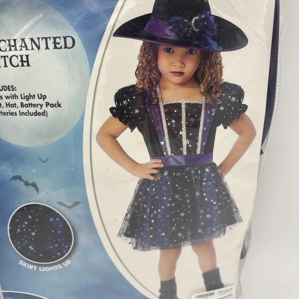 Spirit Halloween Enchanted Witch Costume With Dress‎ And Hat Size 5–6Girls Read